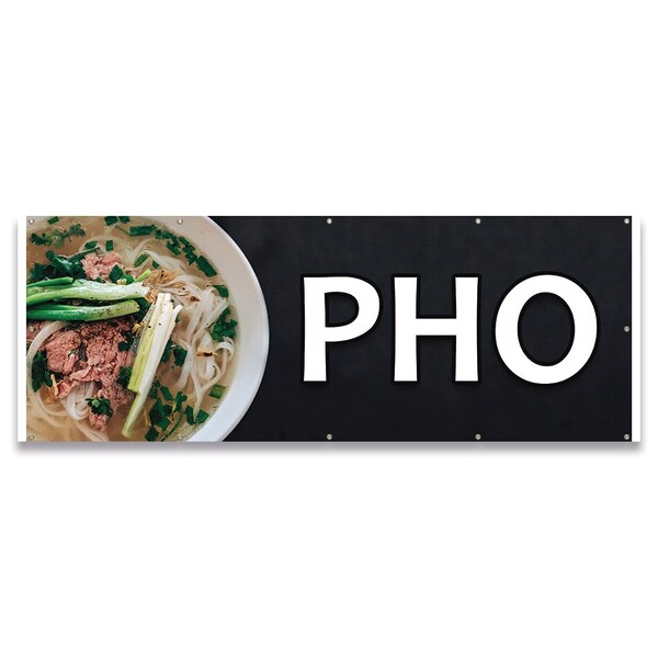 Pho Banner Concession Stand Food Truck Single Sided